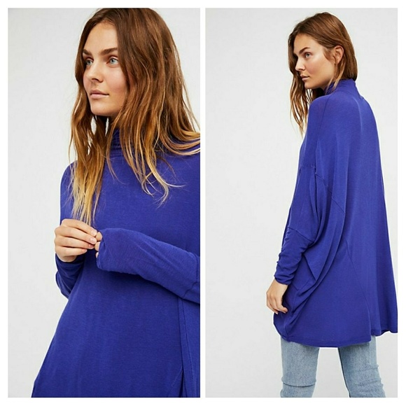 Free People Oversized Terry Turtleneck Tee - Picture 3 of 8
